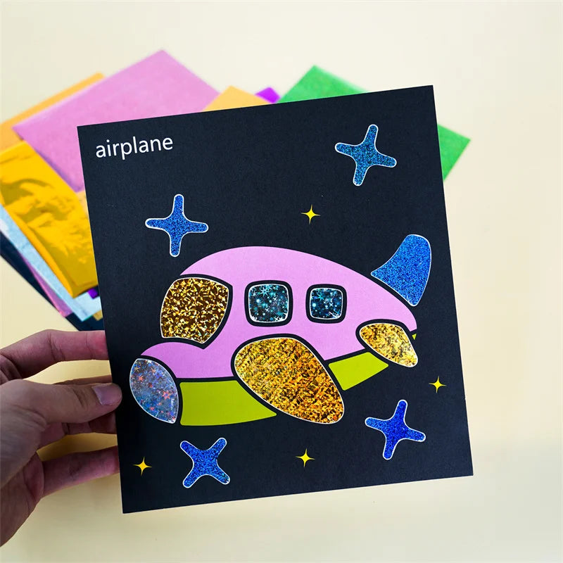 12Pcs DIY Cartoon Magic Transfer Painting Crafts for Kid Crafts Creative Drawing Educational Learning Art School Supplies
