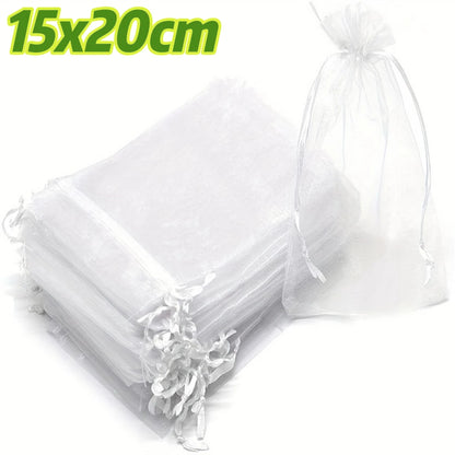Reusable Drawstring Plant Protection Net Bags Garden Pest Proof Cover For Fruit Trees Vegetables Grapes Strawberries Berries