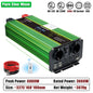 LVYUAN Pure Sine Wave Power Inverter 2000W 3000W 4000W DC 12V 24V to AC 230V LCD Remote Control 2 EU Sockets USB Home RV Solar