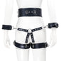 Professional BDSM Red Leather Harness Set Collar Handcuffs Restraint Kit for Women Slave Role Play Fetish Gear Adult Game Toy