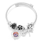 New Trendy Rhinestones Dragonfly Crystal Beaded Pendant Bracelet Stainless Steel 4 Colors Closure Bangles Women Bracelet Jewelry