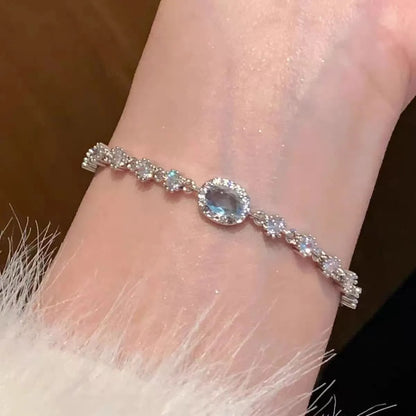 Zinc Alloy Bracelet Sparkling Zircon Flower Bracelet Handmade Bracelet Alloy For Daily Wear Fashion Accessory Party