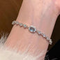 Zinc Alloy Bracelet Sparkling Zircon Flower Bracelet Handmade Bracelet Alloy For Daily Wear Fashion Accessory Party