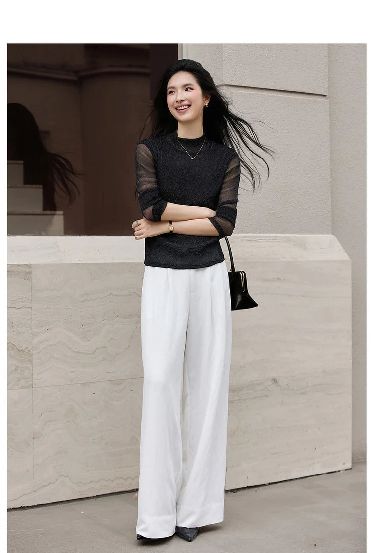 VIMLY Woman Knitting Sweater Slim Autumn 2026 Casual Female Long Sleeve Sweater Stand Neck Strecth Pullover Ladies Tops A2528