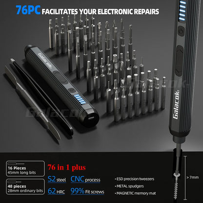 68 IN 1 Precision Electric Screwdriver Set 5 Levels Adjustable Comes Fill Light Professional Mobile Phone IPad Repair Tool