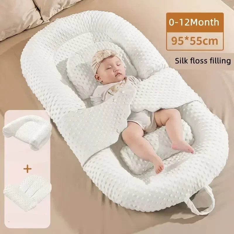 Baby Pillows 0-12 Month Newborn Baby Crib Portable Slope Pads Sleeping Pillow for Baby Infant Anti Spitting Milk Feeding Bed
