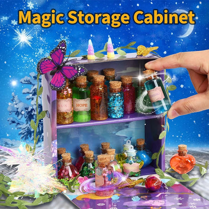 DIY Fairy Magical Potions Kit for Kids Potion Making Set Fairy Potion Bottles Craft Toy Science Set Magic Kits（24pcs)）