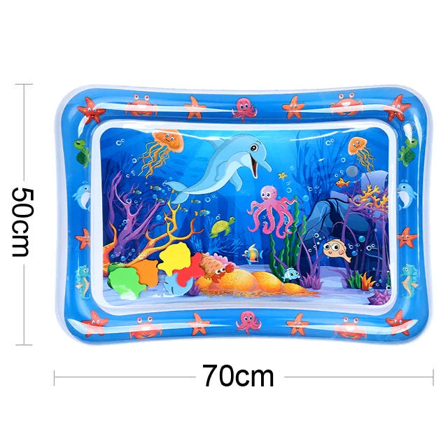 Inflatable Tummy Time Baby Play Mat Infants Water Cushion Early Education Interactive Baby Toys For Toddlers Sensory Development