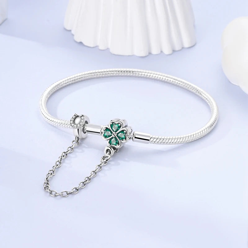 Original 925 Sterling Silver Bracelets 17-20CM Love Heart Flowers Butterfly Charms Beads Bracelet For Women Fashion Jewelry Gift