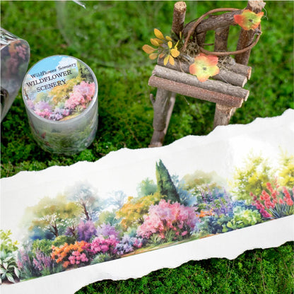 50mm*2m Plant flower landscape PET Tapes Creativity Scrapbooking Hand Account Adhesive hand made Diy Junk Journal Craft Supplies