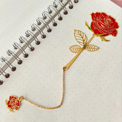 1 Piece of Exquisite Metal Rose Bookmark, Light Luxury Design Hollowed Out Bookmark, Perfect Gift for Teachers