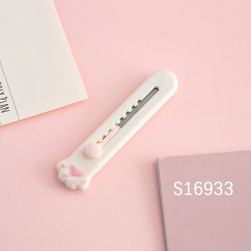 Mr.Paper Mini Portable Cat's Paw Tool Knife Cute Creative Exquisite Handbook Decoration Paper Cutting Stationery Supplies