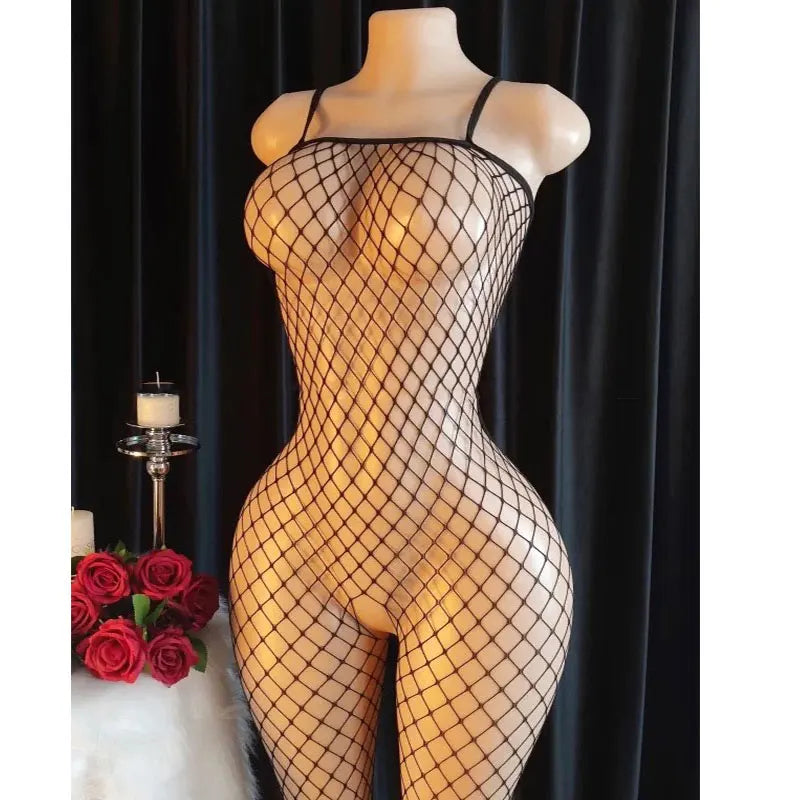 Fishnet Bondage Bdsm Body Stockings Crotchless Transparent Porn Toys Sexy Women's Lingerie Adult Sex Goods Erotic Game Costumes