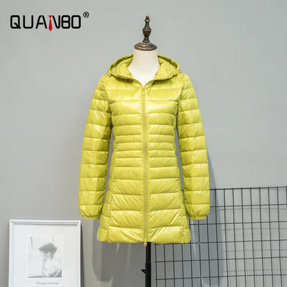 Women Spring/Autumn Ultra Lightweight Quilted Jacket 2023 New Woman Water and Wind-Resistant Big Size women Hoodies coat