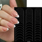 1pcs French Tip Guide Hollow Grid Nails Stencils Decals Self-Adhesive French Lines Nail Stickers Nail French Tips Guide Tools S@