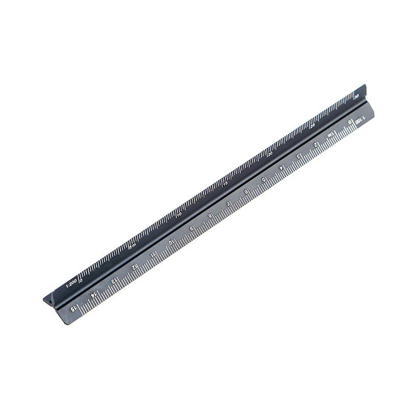 15cm Aluminum Triangular Scale Ruler - Student Architectural Measuring Tool for Drawing & Engineering