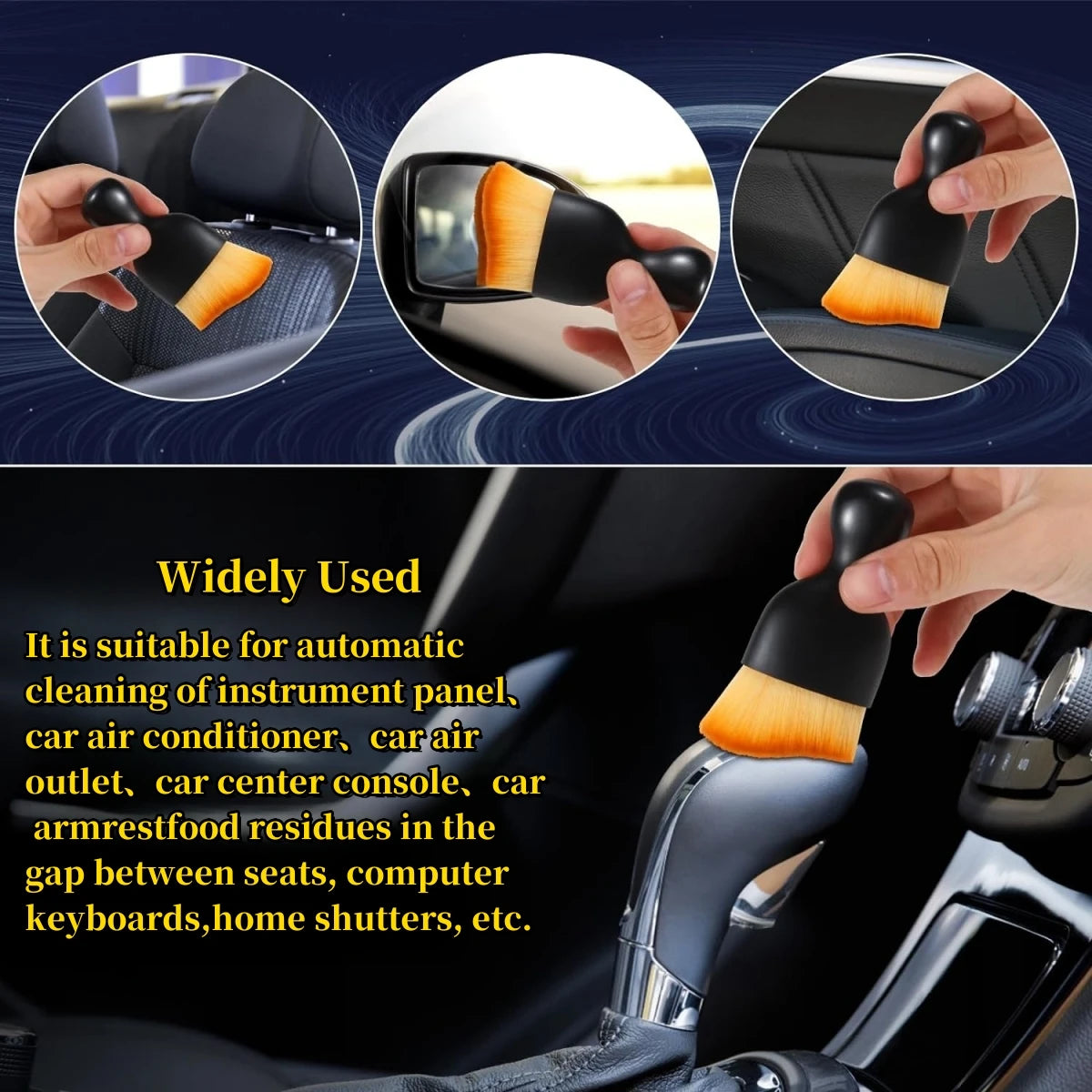 Car Wash Cleaning Detailing Brushes Automotive Interior Dust Brush Dashboard Air Outlet Cleaning Brush Auto Wheel Brush