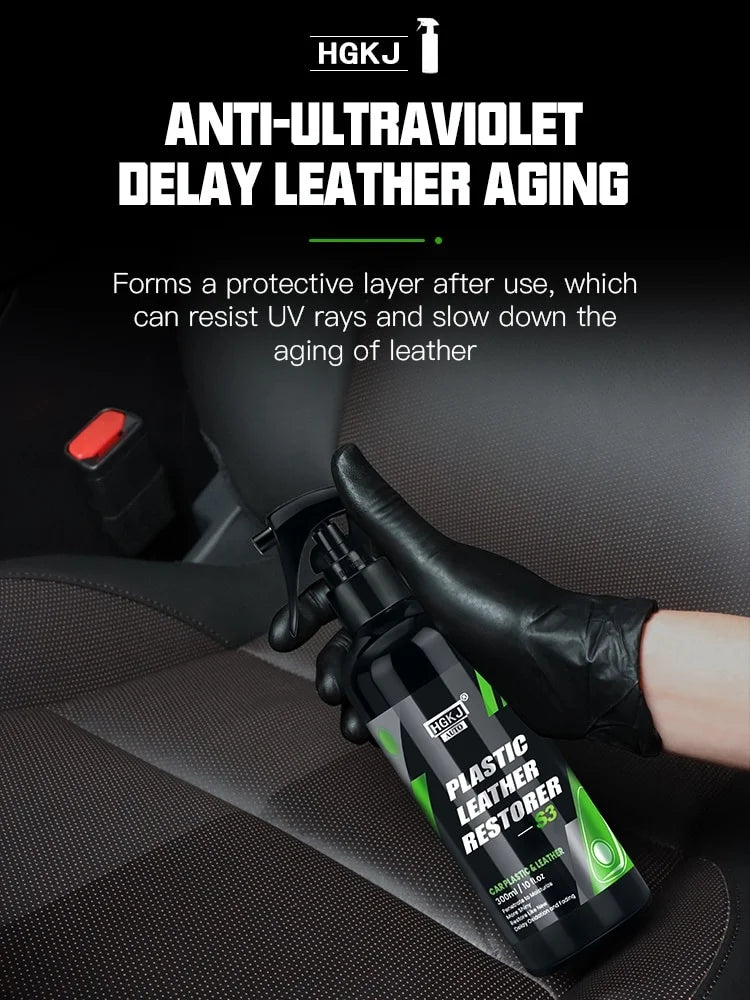 Car Product Hgkj S3 Liquid Leather Plastic Renovator Restorer Coat Wax Car Interior Seat Leather Restoration Repair Agent