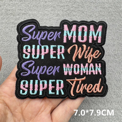 Cartoon Embroidered Patches For Clothing Slogan Letters Embroidery Patch For Clothes Iron On Patches On Clothes Jackets DIY