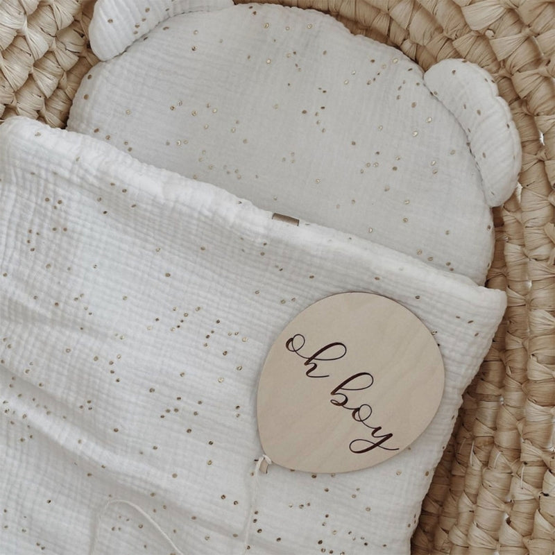 Baby Wooden Balloon Milestone Newborn Birth 1-12 Month Card Birthday Gift Toddler Wooden Commemorativenir Photography Prop Toy