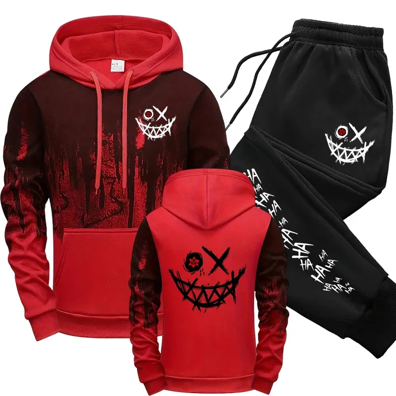 2025 Urban Fashion Hoodies Sportswear Men's Set Hooded Sweatshirts Sweatpants Autumn Winter Male Daily Casual Sports Jogger Suit