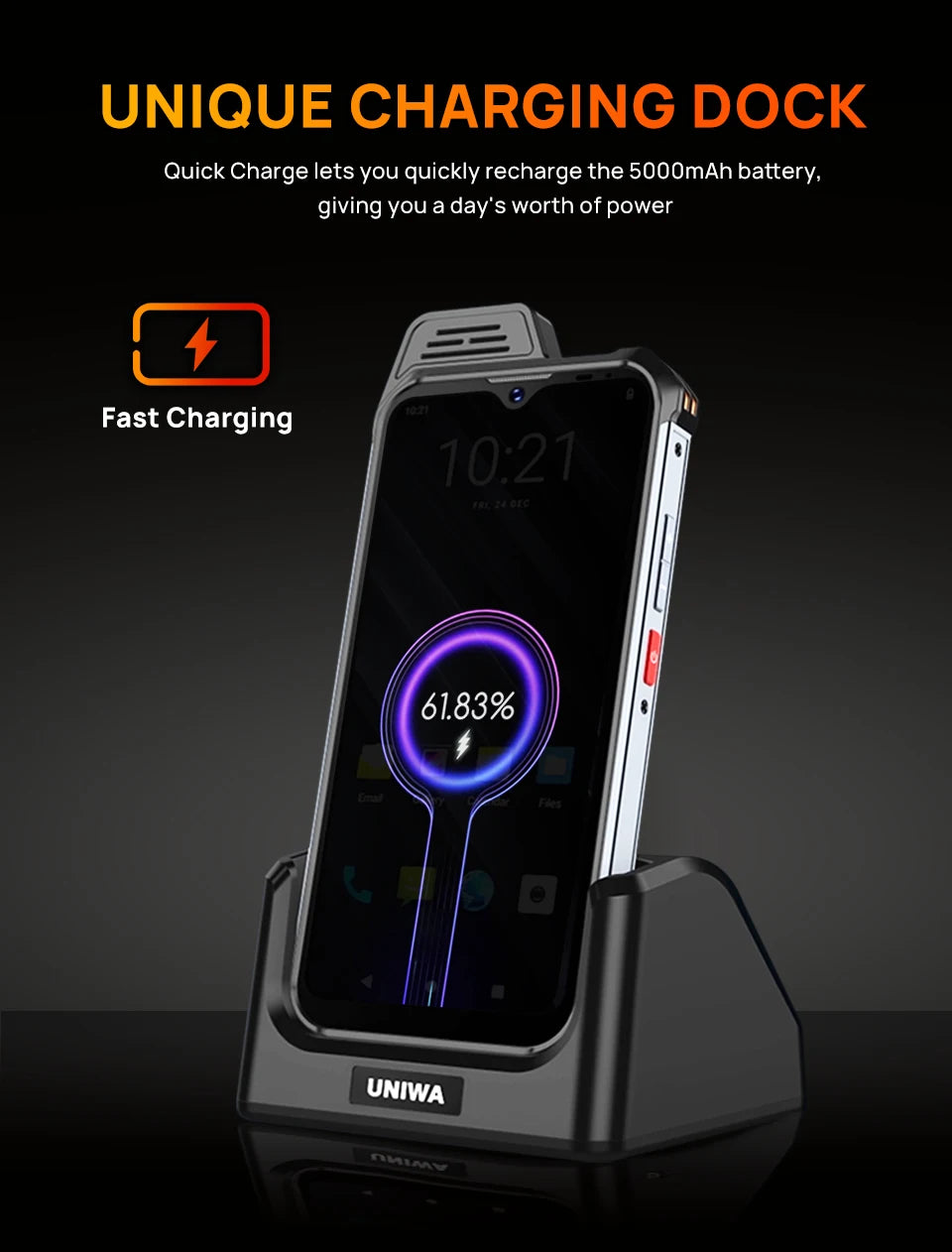 UNIWA W888 ATEX Explosion-proof IP68 Smartphone 4GB 64GB Andriod 11 6.3 Inch NFC Cellphone Walkie Talkie 4G Mobile Phone
