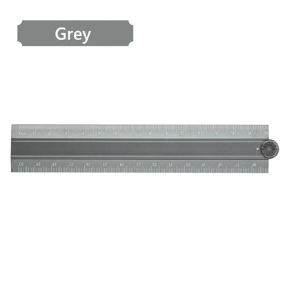 30cm Folding Ruler Drawing Measuirng Tool Aluminum Alloy Straight Ruler Multifunctional Metal Ruler School Office Supplies