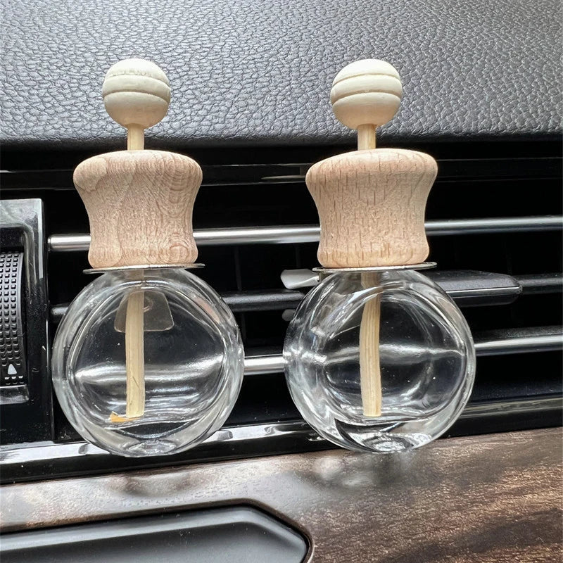 B*1PCS Car Air Freshener Perfume Clip Essential Oil Diffuser Vent Empty Glass Bottle Aromatherapy Decoration