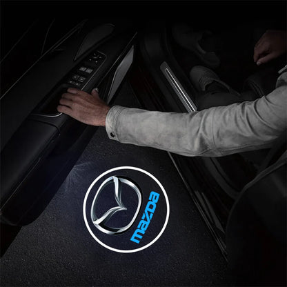 1/2pcs Car Door Emblem Light Laser Welcome HD Projector Lamp For Mazda RX-8 626 BM BL BK GH GJ GL MX-3 MX-5 CX30 Skyactiv 323