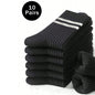 6/10 Pairs Men's Socks Spring Autumn Simple Casual Black White Striped Socks Breathable Mid Tube Sock High-quality Round Neck