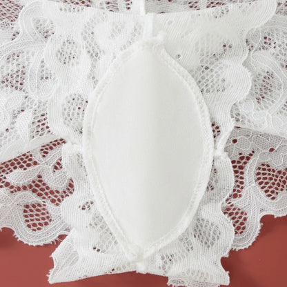 Women's Lace Non-wire Bra And Panties Set Transparent Low Rise Briefs Ultra-thin Comfort Underwear Female Bralette Lingerie Set