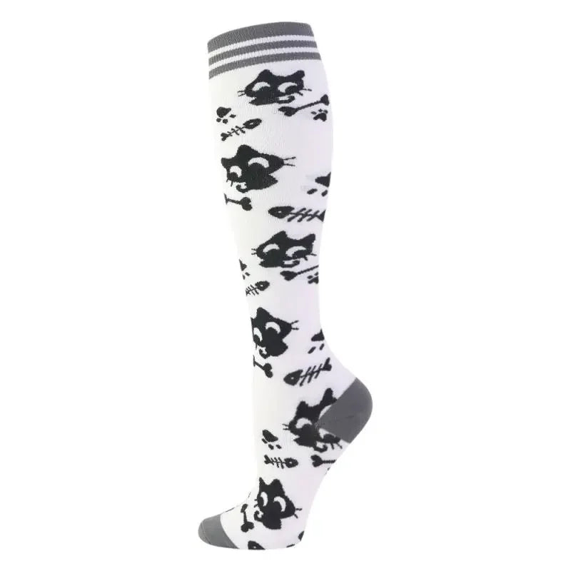New Men Women Compression Socks for Leggings Running Marathon Pressure Soccer Adult Socks Network Red Pressure Nurse Men Socks