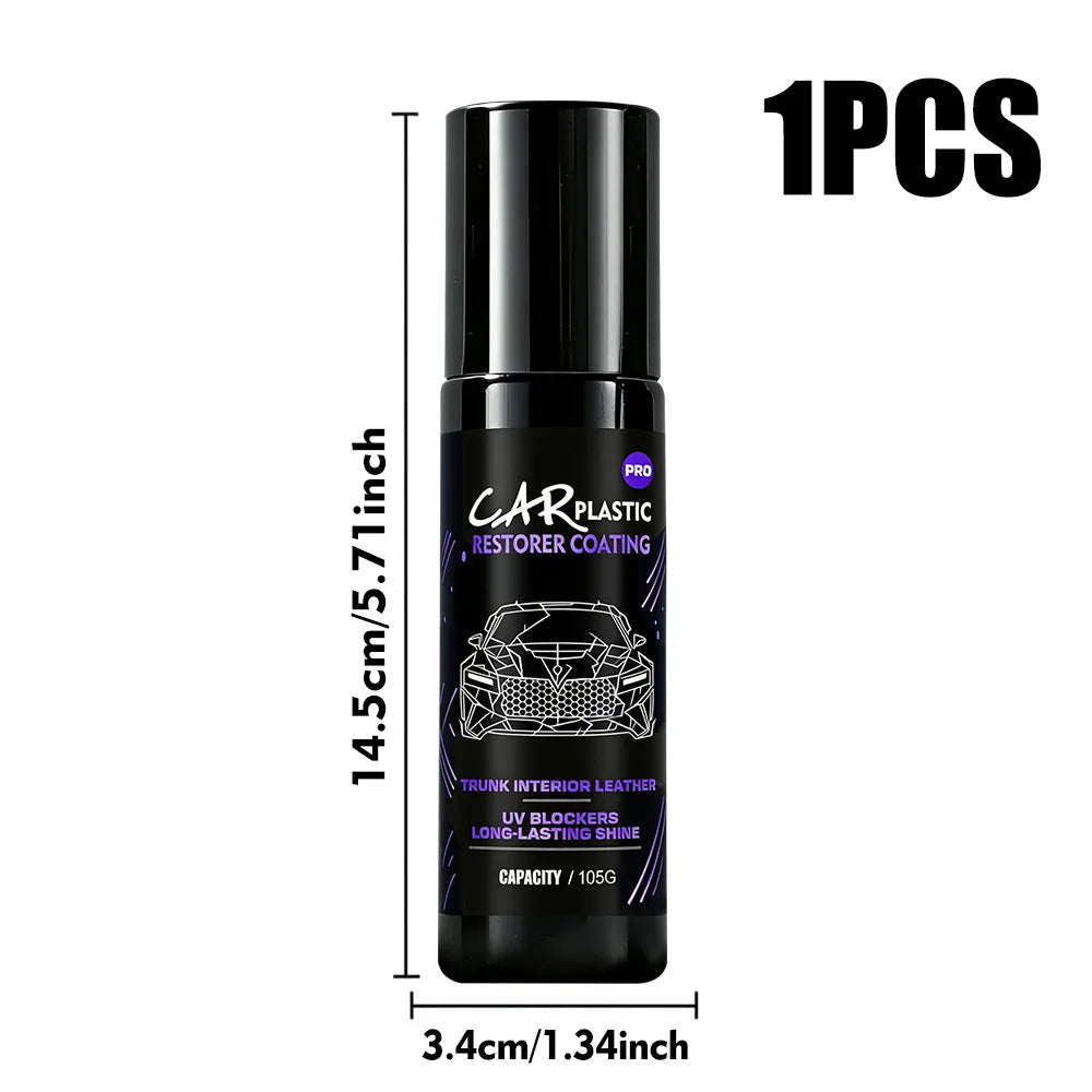 Car Interior & Exterior Scratch Remover Wax - Plastic & Leather Restorer , Tire Protectant & Yellowing Repair - Scratch Remover