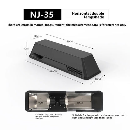 NOMOY Dual Lamp Basking Fixture - Highly Reflective Aluminum Dome for Maximum Heat & UVA/UVB Light Projection
