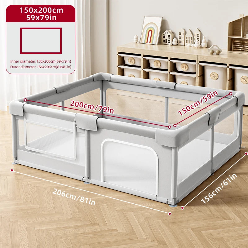 Baby Playpen - Portable Safety Play Yard  Use Foldable Design for Home Travel & Playtime Creates Secure Space for Toddlers