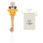 Cartoon Bunny Pacifier Chain Clip Wood Crochet Bear Teething Chain Baby Teether Soother Holder Newborn Chew Toys Pacifier Clips