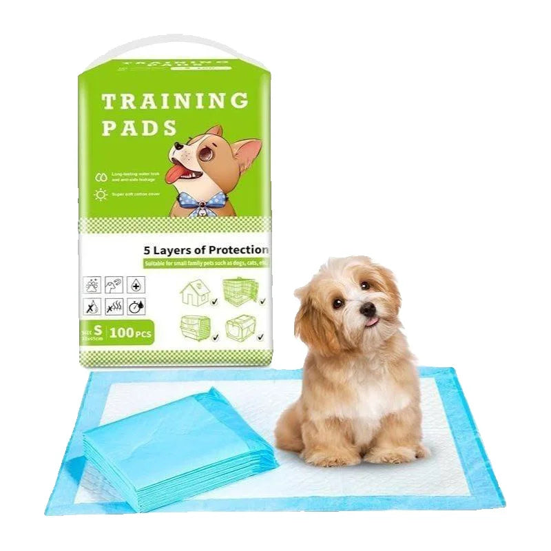 100 Pcs Dog Puppy Pee Pads for Potty Training, Ultra Absorbent Leak-Proof Charcoal Puppy Pads with Adhesive Tapes, Thicked Quick-Dry Disposable Pet Diapers for Indoor Dogs, Gift for Pet Owners New Puppy