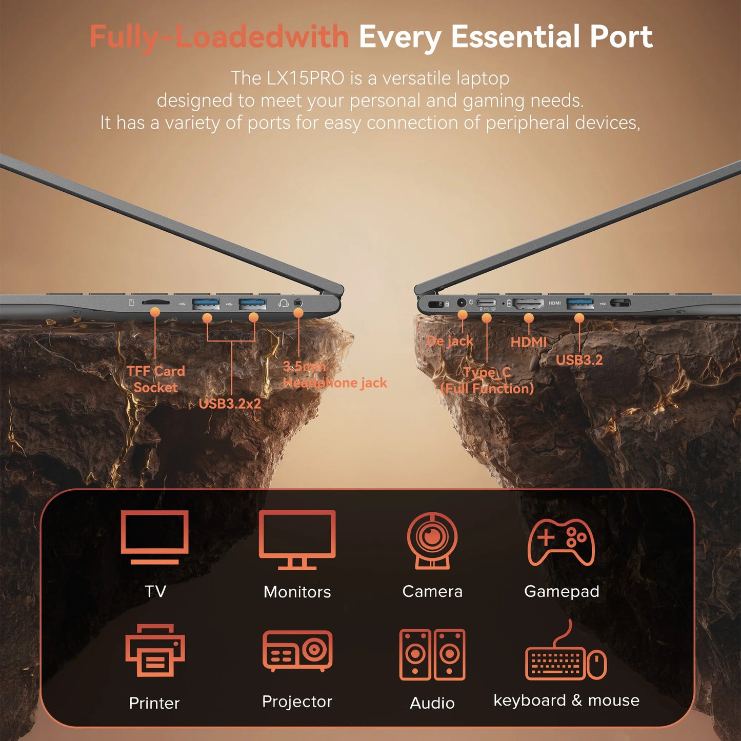 ACEMAGIC LX15PRO Laptop Computer AMD Ryzen 7 7730U Windows Laptop 15.6-in IPS 16GB DDR4 512GB NVMe SSD Numeric Keyboard