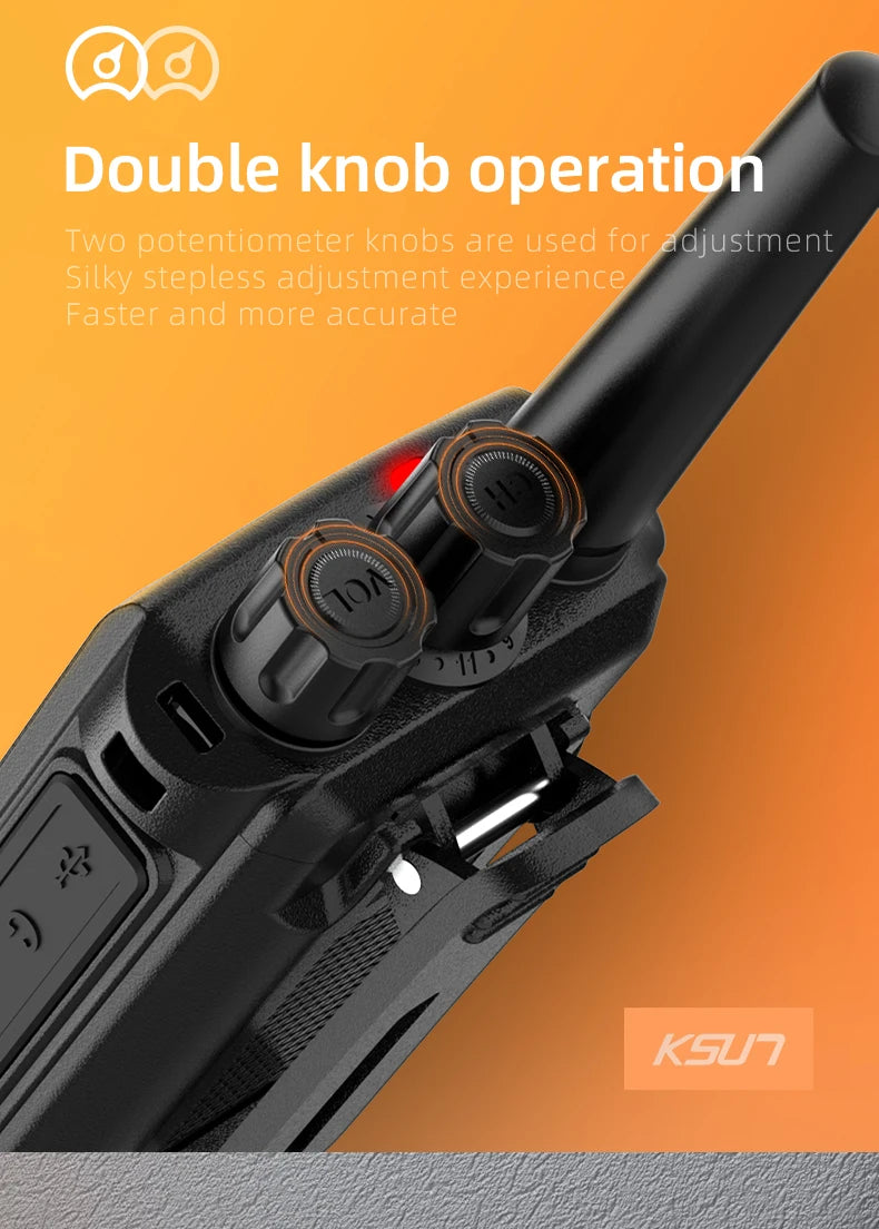 Mini Portable Walkie Talkie 2pcs UHF Radio Wireless Intercom VOX Function PMR446 Walkie Talkie Two Way Radio Station KSUN X26