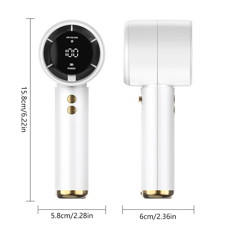 100 Speed High-speed Handheld Fan Usb Rechargeable Mini Portable Charging Turbo Fan Desktop Small Fan Outdoors Travel