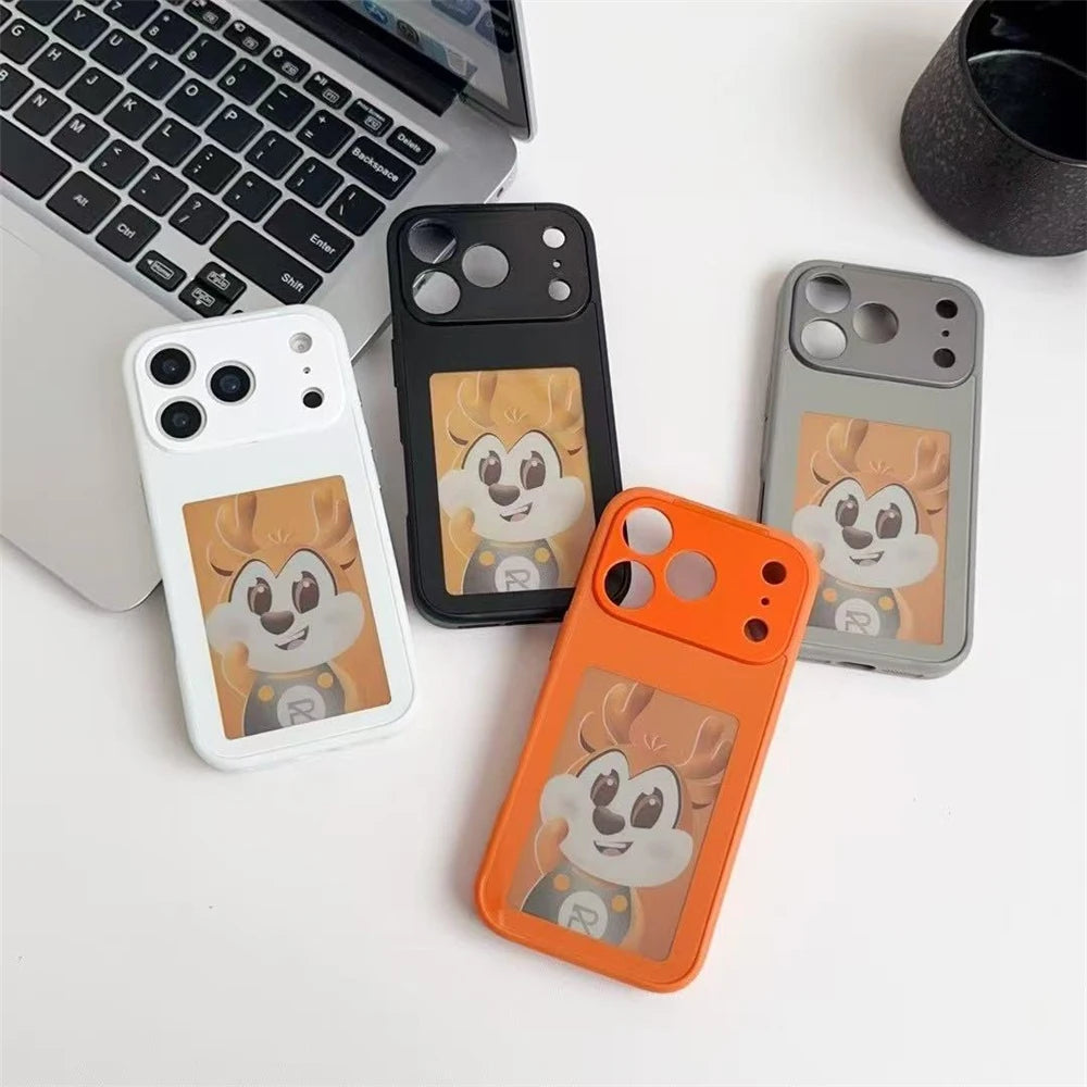 NFC Function AI Phone Cases For iPhone 17 16 15 14 13 Pro Max Plus Coque NFC DIY Luxury E ink Screen Display Custom Phone Case