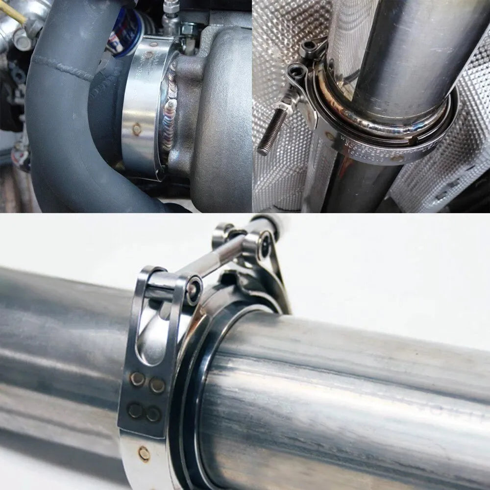 2.5＂3＂ V-Band Clamp With Male Female Flange Kit Turbo Downpipe Wastegate V-Band Turbo Exhaust Pipes Car Accessories TP-1011A