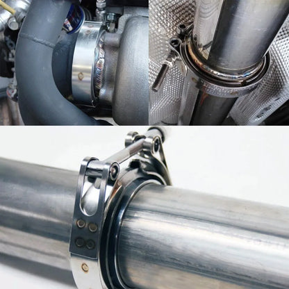 2.5＂3＂ V-Band Clamp With Male Female Flange Kit Turbo Downpipe Wastegate V-Band Turbo Exhaust Pipes Car Accessories TP-1011A