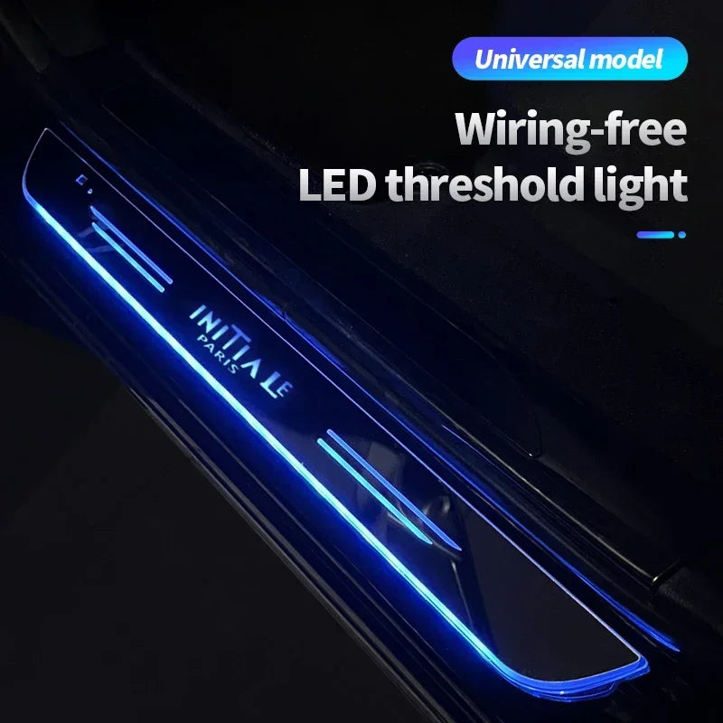 Customized For Renault RS Clio Scenic Logan Megane Car Welcome Door illuminated Sill Light Logo Lamp LED Car Pedal Decoration