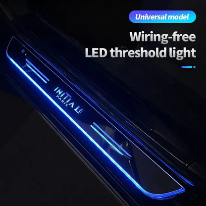 Customized For Renault RS Clio Scenic Logan Megane Car Welcome Door illuminated Sill Light Logo Lamp LED Car Pedal Decoration