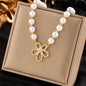 XIYANIKE 316L Stainless Steel Necklace for Women Gold Color New Trends Exquisite Chic Charming Birthday Fashion Jewelry Collier