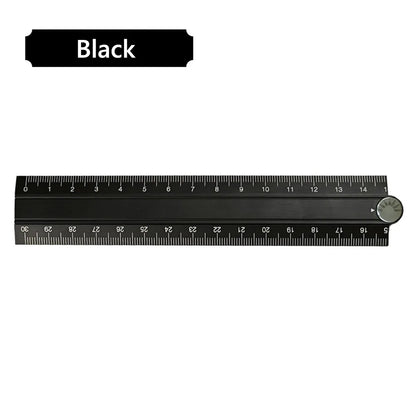 High Quality 30cm Folding Ruler Drawing Measuirng Tool Aluminum Alloy Straight Ruler Multifunctional Metal Ruler Students