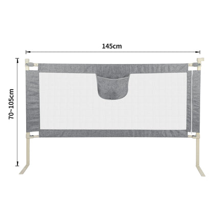 Bed fence for toddlers, Vertical lift bed guard, adjustable height, baby bed grid, 150/200/cm, gray Pink Blue