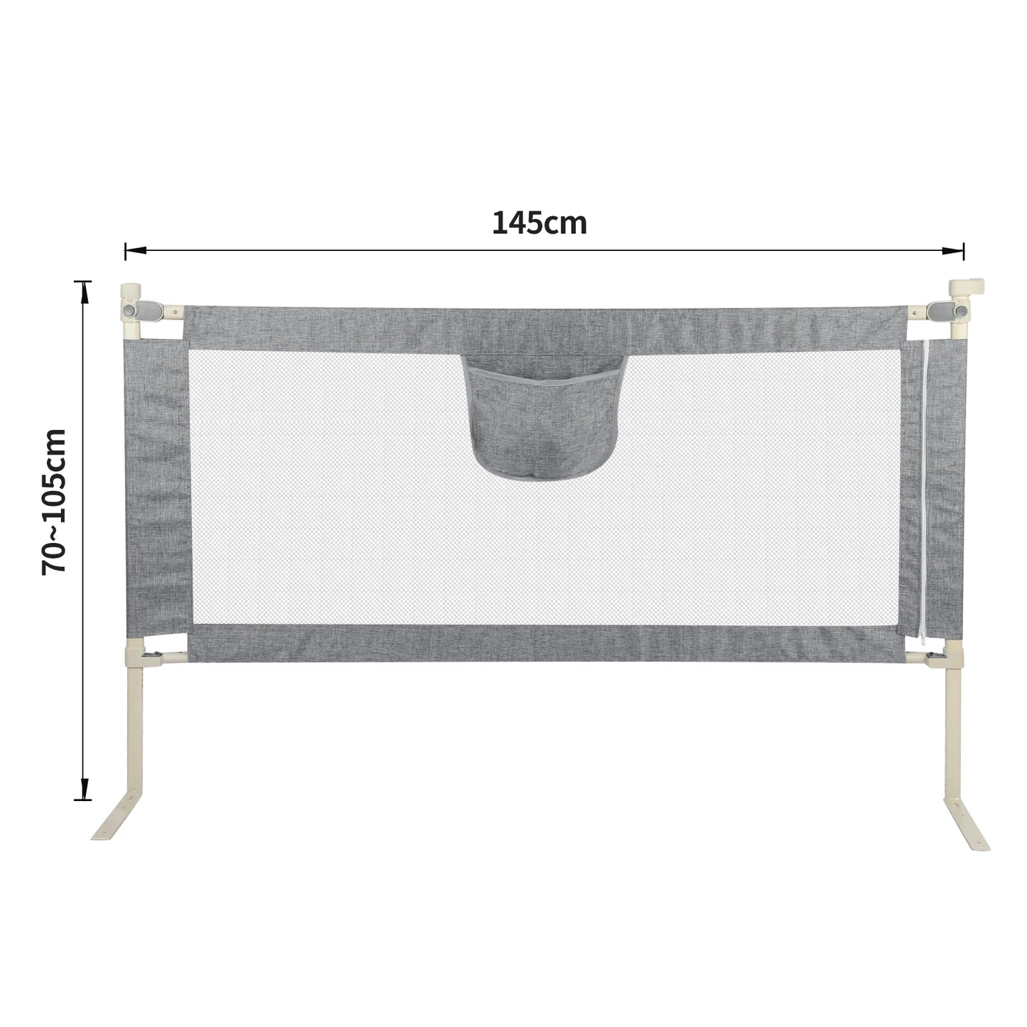 150 / 180/200/cm bed Protection toddler room accessory for boys and girls gray Pink blue bed