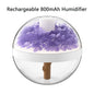 Eternal Flower Humidifier Dual-USB Battery Charger Mini Home Atmosphere Light Creative Festival Gift Artificial Flower Diffuser